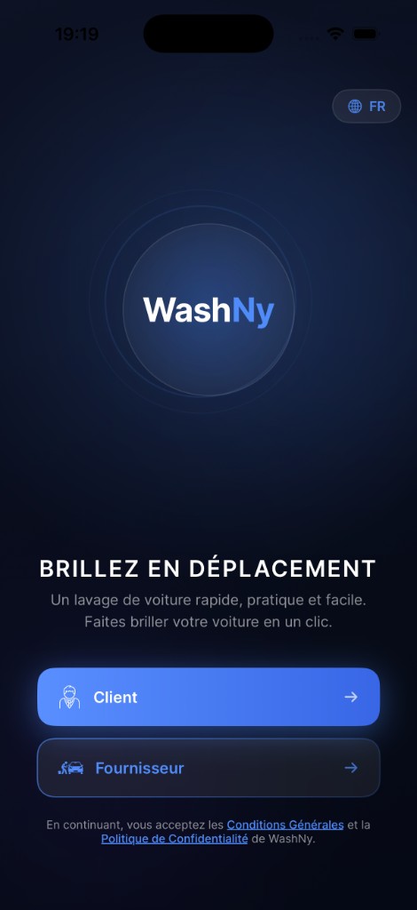 Écran d’accueil WashNy