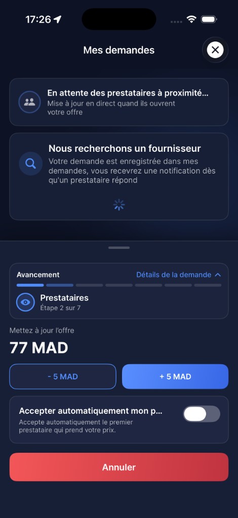 Suivi des prestataires